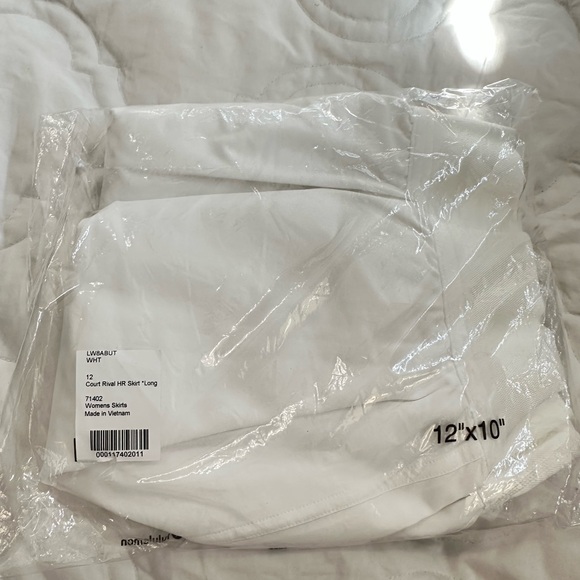 Lululemon NEW Court Rival High-Rise Skirt Sz 12 *Long* White - Picture 5 of 7